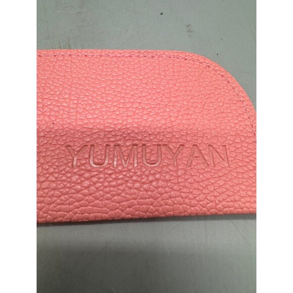 Yumuyan Pink & Yellow Faux Leather Eyeglass Case - Picture 2 of 4